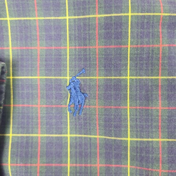 Ralph Lauren‎ Polo Button Down Shirt Mens Large Blake Plaid Preppy Pony - Picture 3 of 8